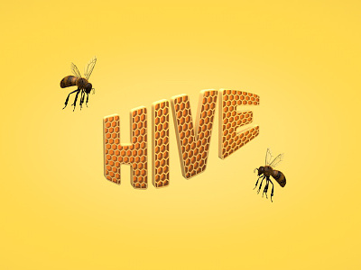 HIVE 3d branding bumble bee c4d cinema 4d hive ident lizardfei modeling rendering