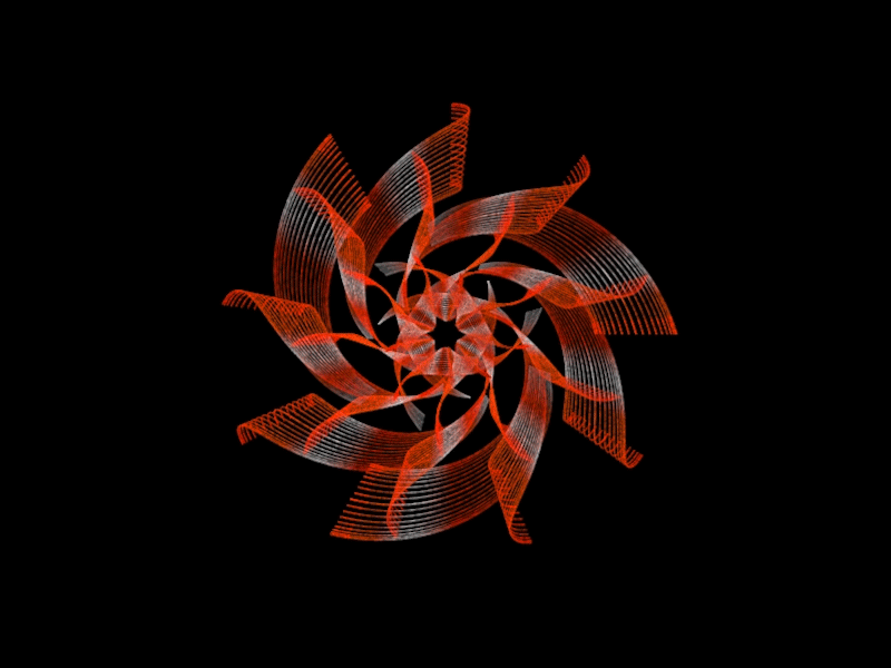 Schooling Koi Fish 3d abstract animation c4d cinema 4d gif goldfish lines lizardfei motion design motion graphics tracer