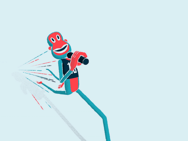 The Relay 02 animation c4d character cinema 4d gif lizardfei monkey relay running sketchandtoon sports