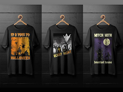 Halloween and Trendy T-shirt design