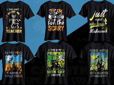 Halloween and Typography T-shirt design