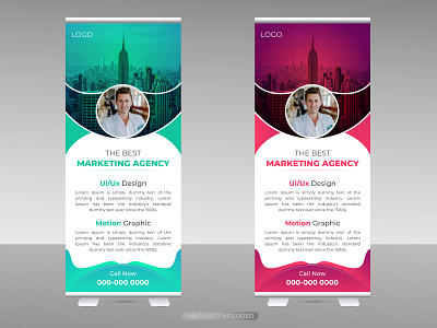 Roll up Banner template advertising
