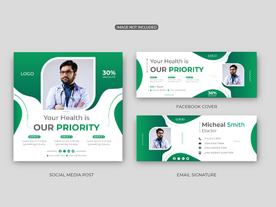 Medical social media post with Facebook cover and email signatur