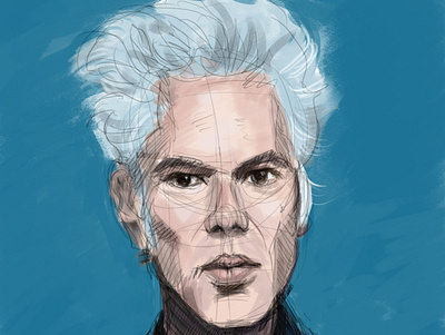 Jarmusch likeness study digital painting illustration