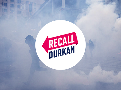 Recall Durkan branding campaign custom type lettering logo