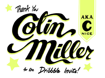 Thanks, Colin! hand drawn swash thank you