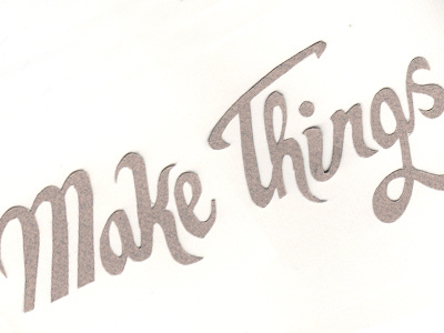 Make Things cut paper hand cut script