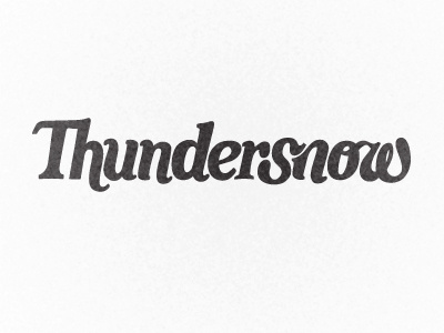 Thundersnow! card game ligature logo logotype script swash