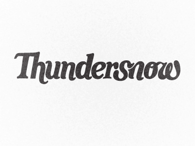 Thundersnow! script swash ligature logotype card game logo