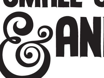 And ampersand hand drawn type