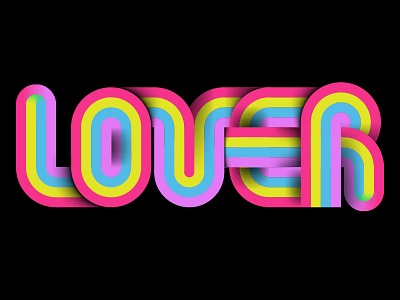 Lover custom type rainbow ribbon