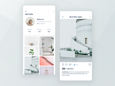 Daily UI [Day 6] User Profile dailyui design social media ui