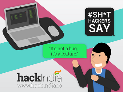 Shit Hackers Say facebook hackathon hackers illustration poster social media twitter