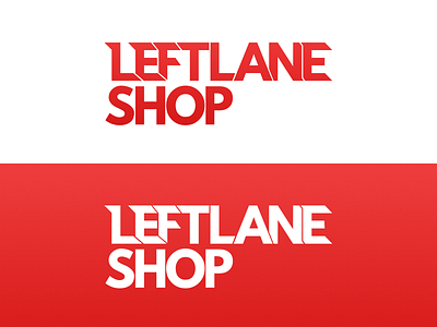 Left Lane Shop custom type logo red typography wordmark