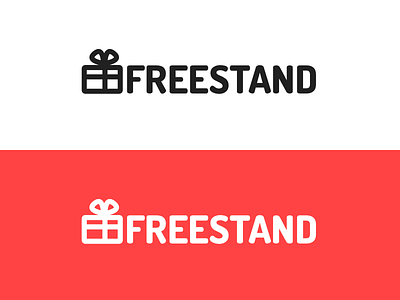 FreeStand logo branding clean icon iconography lines logo minimal red simple thick lines