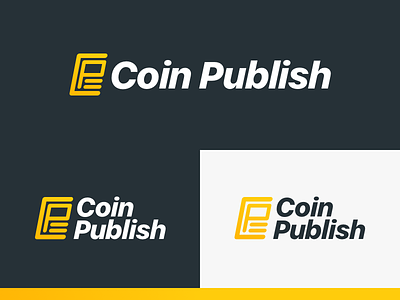 Coin Publish branding coin crypto cryptocurrency gold logo news