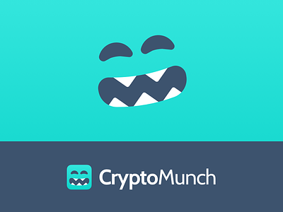 CryptoMunch Splash app branding crypto cryptocurrency cute delivery face food logo mascot monster