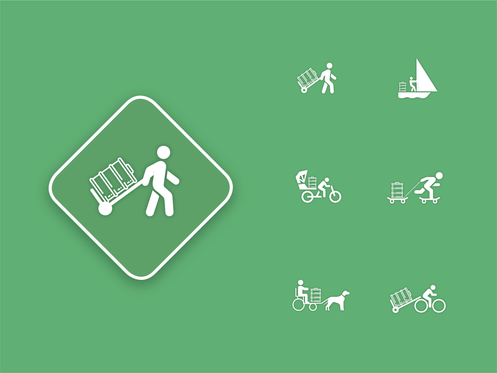 Kegs Crossing Icons beer brand delivery design drawing earthday icons illustration keg road sign vector