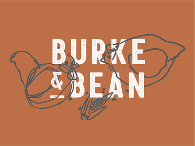 Burke & Bean Brand branding chickens corn drawing identity illustraion lifestyle type typography