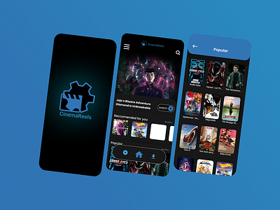 Cinema Reels app design ui