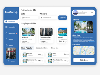 Just Travel! design ui