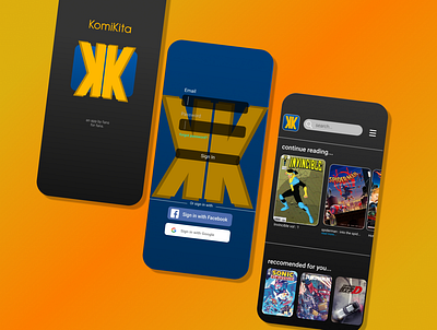 KomiKita app design ui