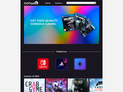 CONsole console design ui web webdesign website