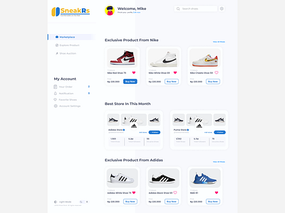 SneakRs design shoes ui web webdesign website