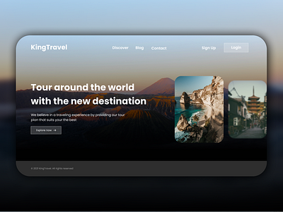 Travel Web UI UX Design