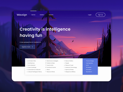 Wavsign Web UI Design design ui ux