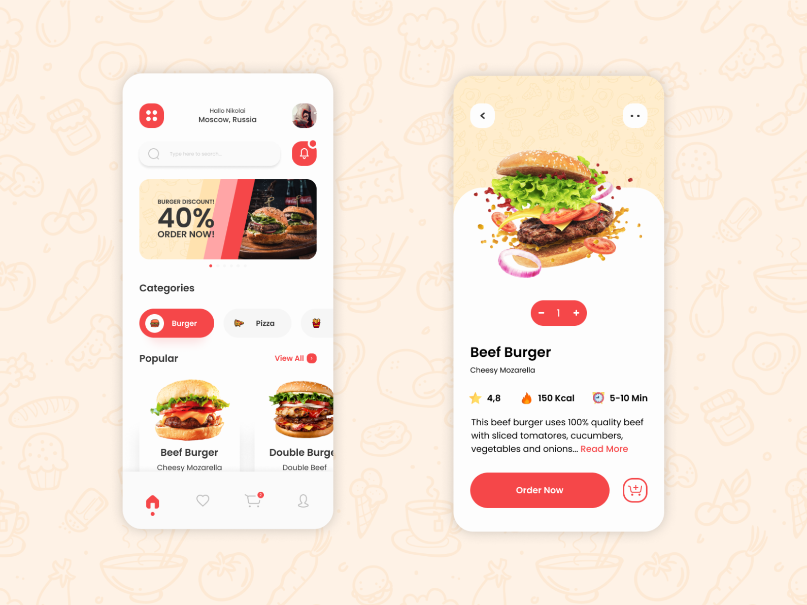 Fast Food App UI Design by RaMaster on Dribbble