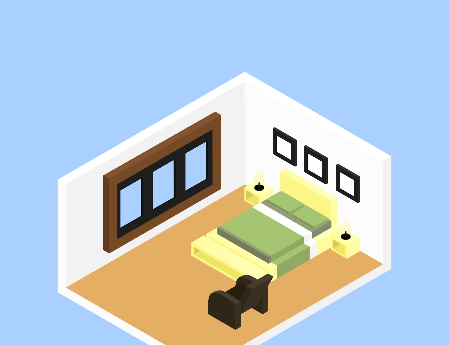 Isometric Bedroom by RaMaster on Dribbble