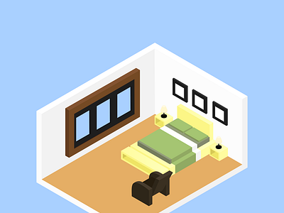 Isometric Bedroom