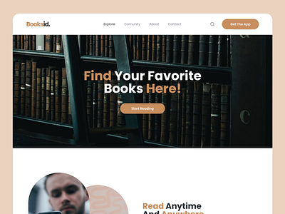 Website Design: Booksid. UI Landing Page