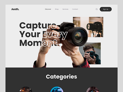 Website Design: Aesth. UI Landing Page