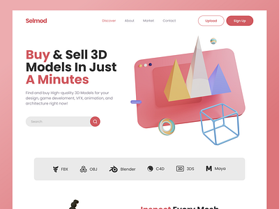 Website Design: SelMod UI Landing Page