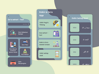 Dzikir & Doa App app design ui