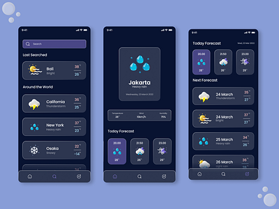 Weather App app design ui ux