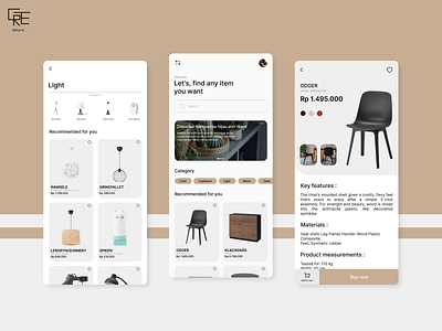 Furniture App app design ui uiux ux