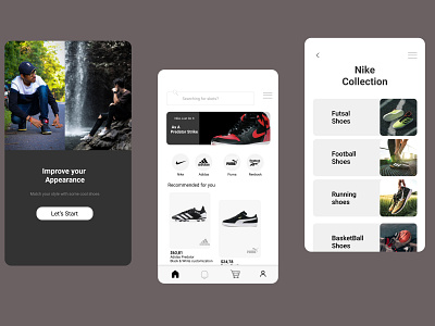 Ui/UX Sport Shoes App Made by Ryas design ui ux