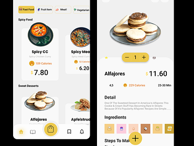 Make or order food app Application design ui