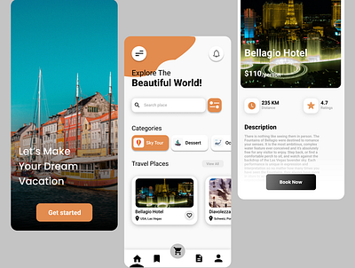 A Travel Application design ui ux