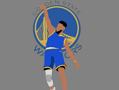 Stephen Curry Flat illustration design flat illustration