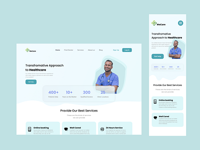 WeCare Web Design & Responsive web design doctor health ui ux web design