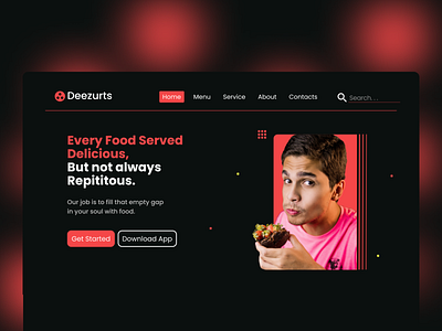 Deezurts Website design food ui web website