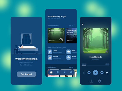 Lerax | Meditation App app design meditation ui