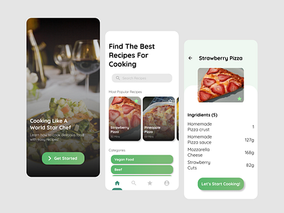 Cookables | Recipe App app design food ui