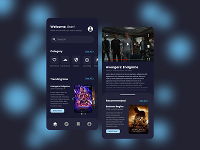 MuVi | Movie Streaming App Design app design movie streaming ui