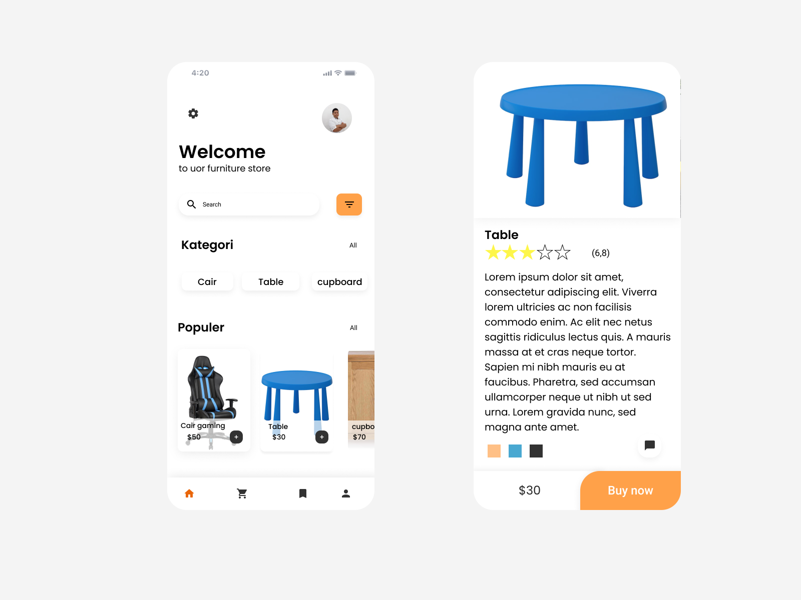 Furniture App By Fatih Rahadyansyah On Dribbble   Frame 4 2 4x 