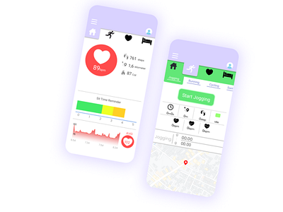 Health app design ui